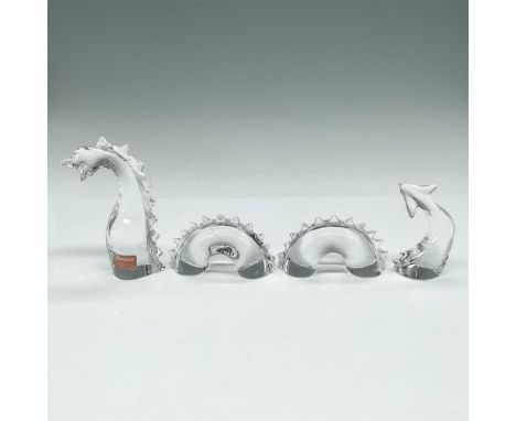 Lovely designed four single crystal pieces forming this unique figure and its movement. Baccarat etched mark. This item has i