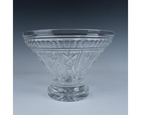 This fine crystal bowl is hand-decorated with cut symbols representing the five toasts of the Millennium Collection: Happines