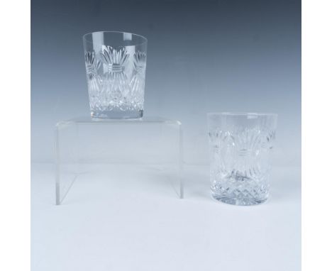 This pair of Waterford crystal rocks glasses from the Millennium Collection, A Toast to the Year 2000. Part of a special edit
