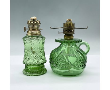 These lamp both have gold toned burners. Largest measures 4.5"L x 4"W x 6"H. One is marked Made In Hong Kong. Issued: 20th ce