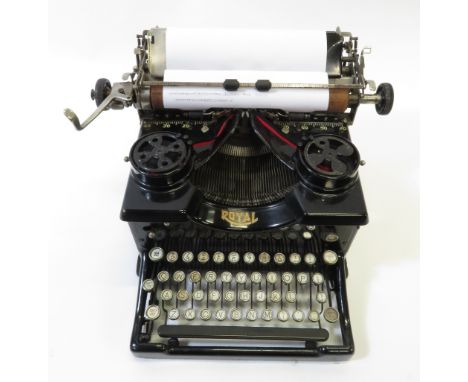 A 1930's black Royal" typewriter"