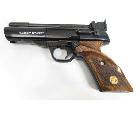 Webley Tempest (Hurricane) .22 air pistol with case and instruction manual