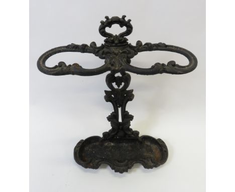 A 20th century iron umbrella/stick stand, 62cm high