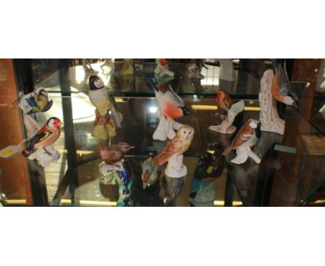 A selection of eight Goebel ceramic figurines of various birds and one Beswick (9)