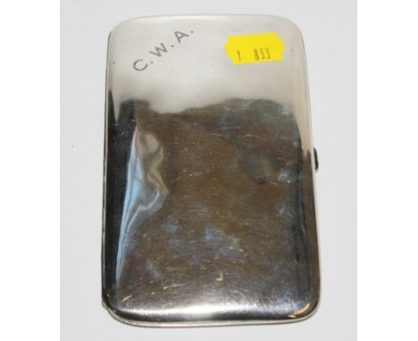 A silver cigarette case