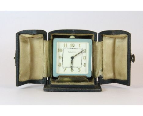 A 1930s Jaeger-Le-Coultre cased Art Deco alarm clock