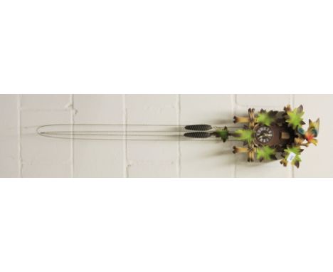 A vintage wooden cuckoo clock