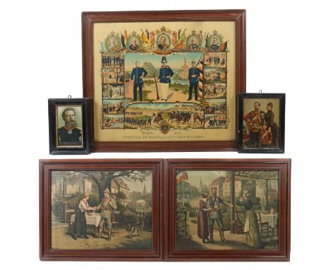 5 militär. Ansichten1 x Reservistenbild, 12. Comp. Inf. - Regt. "Kaiser Wilhelm v. Preuss." (2. Württ.) Nr. 20 Ulm, 1906/1908