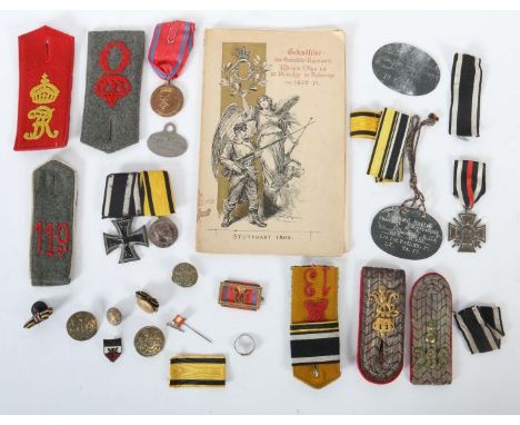 Kleiner milit. NachlassKaiserzeit - 2.Wk, des Hauptmannes "E. Richter", Stuttgart, Grenadier-Regiment "Königin Olga" , 1. Wür