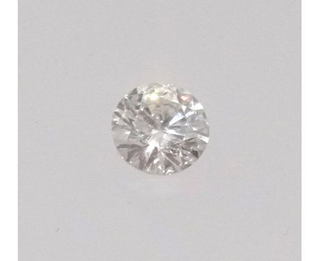 A single loose brilliant cut diamond approx 0.71ct, colour J-K, clarity SI2-P1, with copy of insurance valuation at £1,595 da