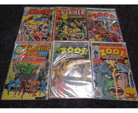 Vintage Marvel comics - 2001: A space odyssey, Sub-Mariner and Fantastic Four.