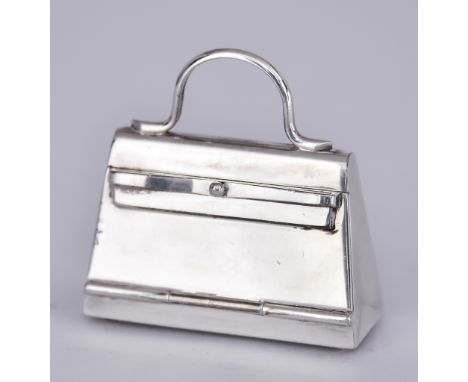 A Vintage Silver Kelly Pilulier Pill Box, by Hermes, stamped 925, 1.75ins x.75ins x 1.75ins high, weight 1.27ozs   There is l