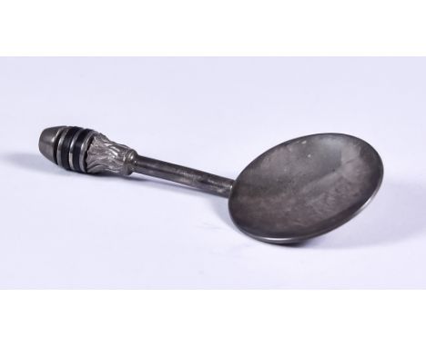 An Elizabeth II "Orbit Olympic" Silver Caddy Spoon, by Martyn Pugh, Birmingham 2012, to commemorate the Diamond Jubilee and L