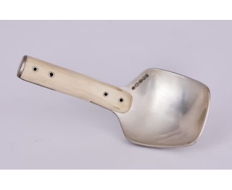 An Elizabeth II Silver and Holly Handled Caddy Spoon, by Charlotte Duckworth, London 2014, with shaped bowl and plain handle,