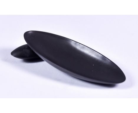 An Elizabeth II Silver "Eliptic" Caddy Spoon, by Alex O'Connor, London 2019, with an oxidised and waxed finish, of oval form,