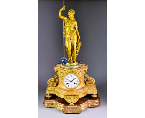 A Late 19th Century French Gilt Bronze Rotary Pendulum Mystery Clock, By Henri-Eugene-Adrien Farco, Paris, No.49568, the 3.5i