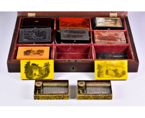 Two Miniature Cylinder Music Boxes, 19th Century, by Nicole Freres, each with 2.875ins cylinder, one stamped No.11537, the ot