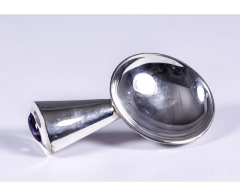 An Elizabeth II Silver Caddy Spoon, by Graham Stewart, Edinburgh 2016, with plain circular bowl, oval section tapered handle 