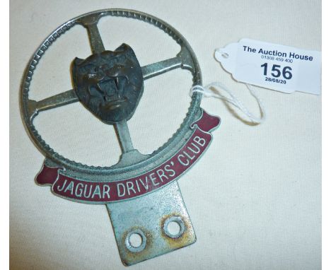 Jaguar Driver's Club enamel car grille badge