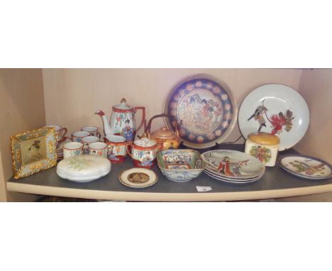 Shelf of Oriental porcelain and china