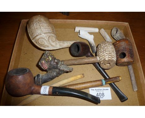 Collection of vintage smoker's pipes, makes inc. Peterson, Jacob and Lytewaite, together with a 19th c. large clay pipe bowl 