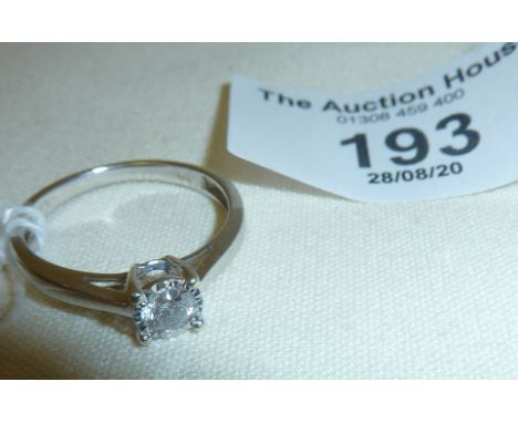 9ct white gold diamond solitaire ring