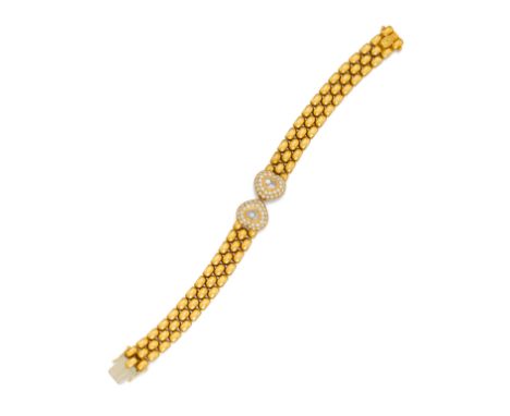 CHOPARDHappy Diamonds. Diamant-Gliederarmband. Herkunft: Schweiz, Genf. Datierung: Um 1990. Material: 750/- Gelbgold, Punze. 