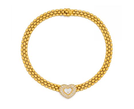 CHOPARDHappy Diamonds. Diamant-Collier. Herkunft: Schweiz, Genf. Datierung: Um 1980. Material: 750/- Gelbgold, Punze. Gesamtg
