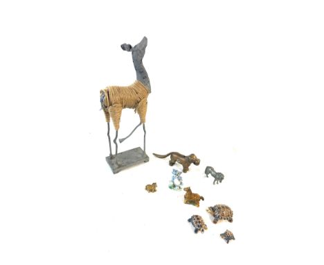 Selection of animal figures includes Wade turtles, Wade Tom, dog nut cracker etc 