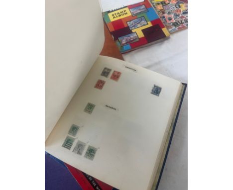 Large selection of vintage and later stamp albums with a selection of stamps 