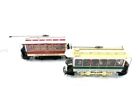 G Scale tram cars, Chinese brand - Unboxed, untested 