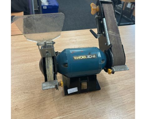 Work centre 240W bench grinder with belt sander 