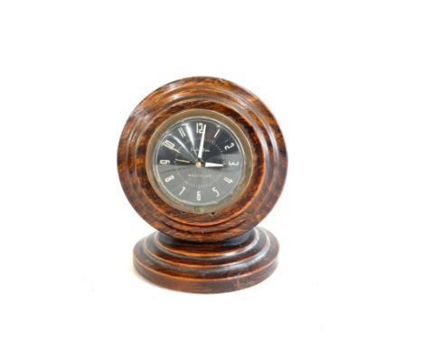 Art deco baby ben westclox alarm clock in oak case