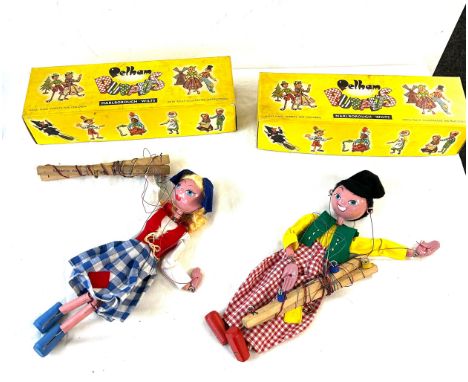2 Vintage boxed Pelham puppets includes SS Dutch girl and SS dutch Boy 