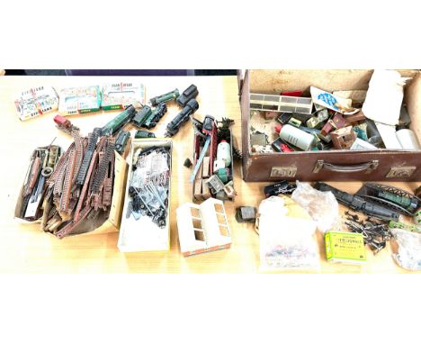 Large selection of vintage airfix, tri ang track, train models etc 