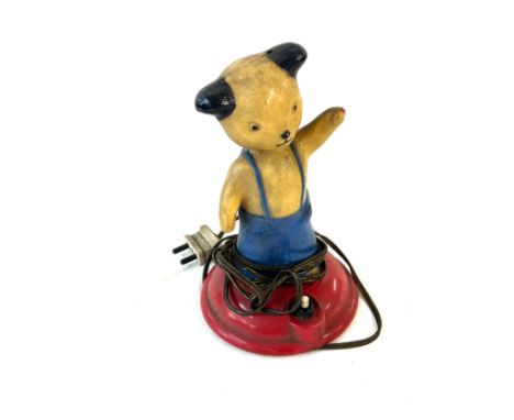 Sooty lamp vintage 1960s plastic table - Nursery childrens teddy bear - Retro mid century 