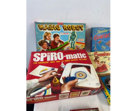 Selection of vintage games includes the magic robot game, spiro matic, roulette etc 