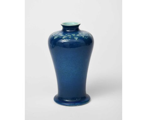 A Ruskin Pottery stoneware Souffle vase by William Howson-Taylor, indistinct date probably 1906, baluster form, covered in a 