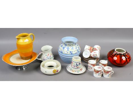 A collection of Shelley china and Poole pottery