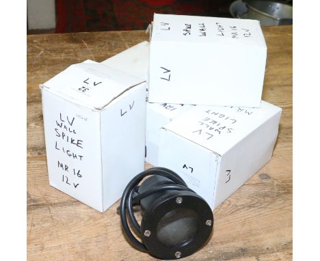 Five S70 12 volt garden wall spike light fittings