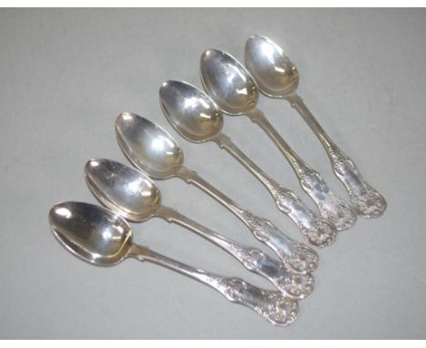 Six Victorian sterling silver teaspoons Glasgow 1852, maker Muirhead & Arthur, (2), and Robert Scott, (4). Monogrammed. (Weig
