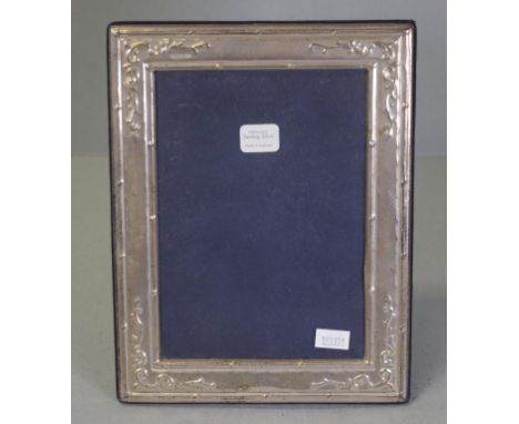 Elizabeth II sterling silver photo frame Birmingham 1990, makers PJP. (22cm X 17cm approx).