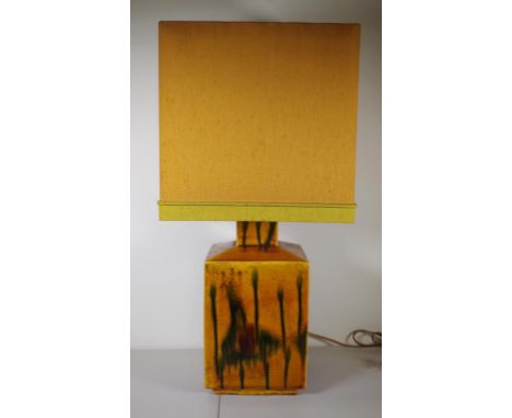 Retro Ugo Zaccagnini (Italy) pottery lamp 69cm high approx