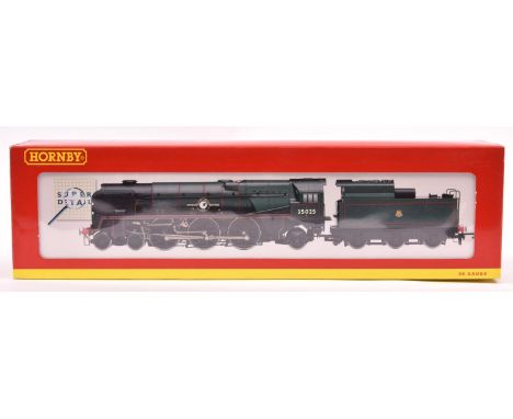 Hornby Hobbies BR Merchant Navy Class 'Brocklebank Line' (R.2267). RN35025. In lined Brunswick Green livery. Boxed. AF/VGC- B
