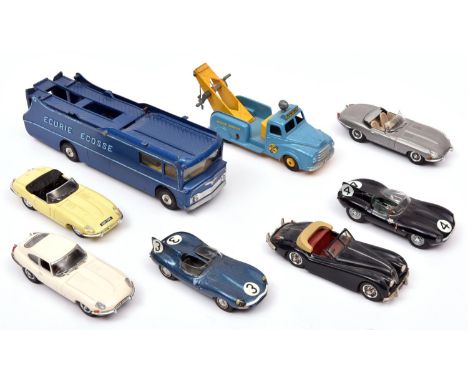 A quantity of Various Makes. Corgi Major Ecurie Ecosse Racing Car Transporter. A Budgie Towing Tender &amp; Breakdown Truck. 