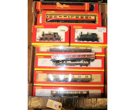 Quantity of Hornby Railways OO. 2x Terrier 0-6-0T tank locomotives- LBSCR example 'Brighton' (R.2799) RN40 in lined Umber liv