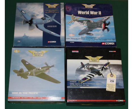 4 Corgi Aviation Archive. 1:72 scale: War in the Pacific - P-40E Warhawk - Col Robert L Scott, White 7, 23rd FG (AA35208). Vo