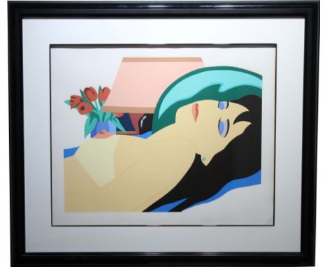 Tom Wesselmann (American, 1931-2004) Color Screenprint on Arches Paper. Titled "Cynthia Nude, 1981". Pencil signed and number