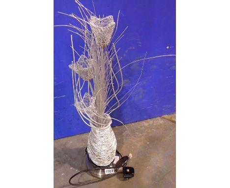 Modern fibre optic lamp, working at lotting, H: 65 cm. All electrical items in this lot have been PAT tested for safety and h