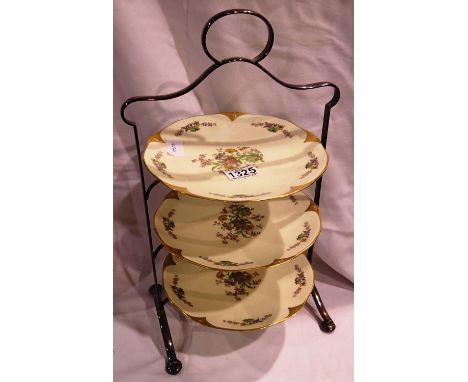 Royal Worcester three tier cake stand. Not available for in-house P&amp;P 
